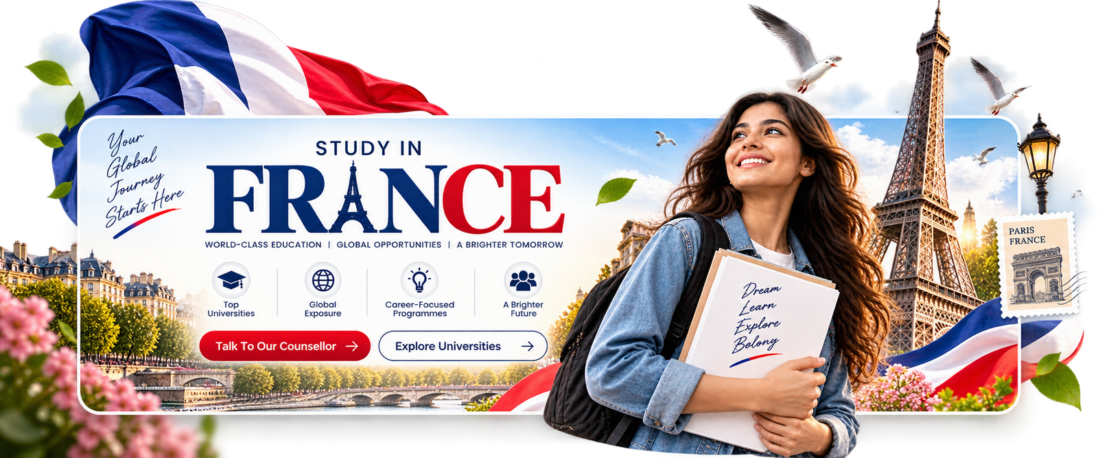 Study in France banner